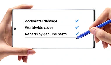 Accidental damage, Worldwide cover, Repairs by genuine parts